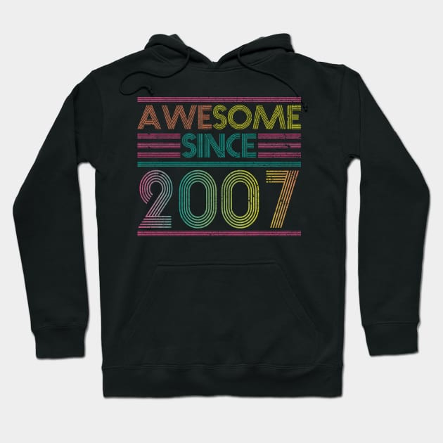 Awesome Since 2007 // Funny & Colorful 2007 Birthday Hoodie by SLAG_Creative